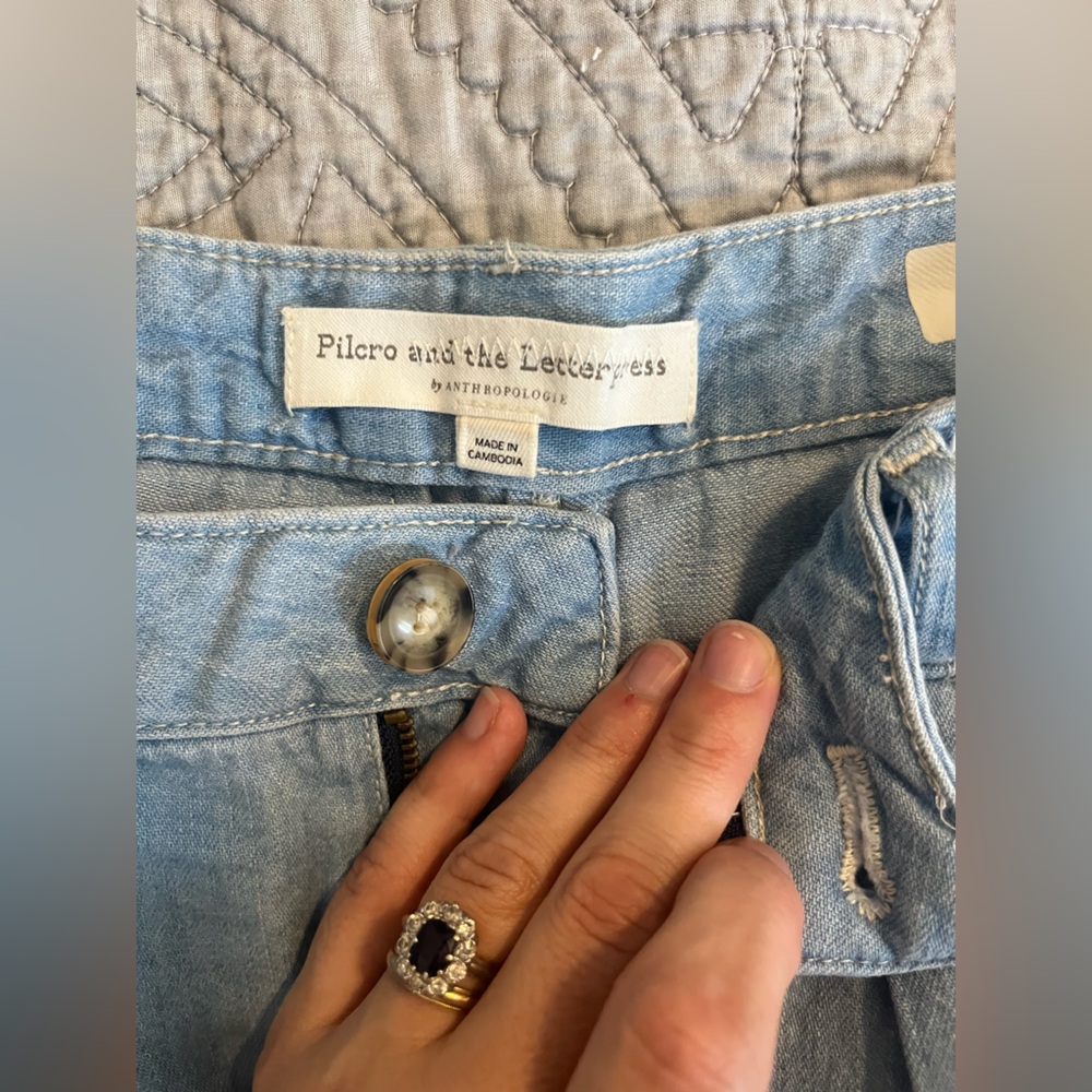 Pilcro and the Letterpress Sky Blue Denim